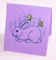 Flower Crystal Earring - Bunny Card