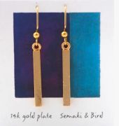 Abstracts - Bar Dangle earring/gold