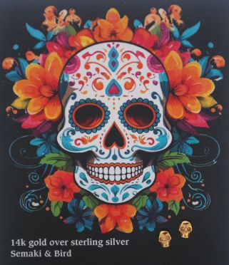 Skull Earrings - gold "Frida"