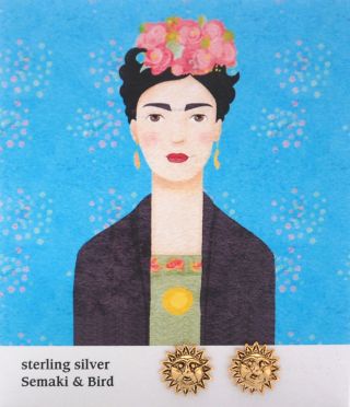 Sun Earrings - gold  "Frida"  