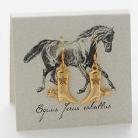 Cowboy Boot  Earrings - gold Natural History