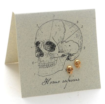 Skull Earrings - gold 