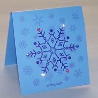 Crystal Earrings / Snowflake Card