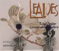Tulip Poplar Leaf Earrings - silver