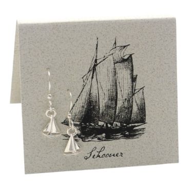 Sailboat Dangle  Earrings - silver Natural History