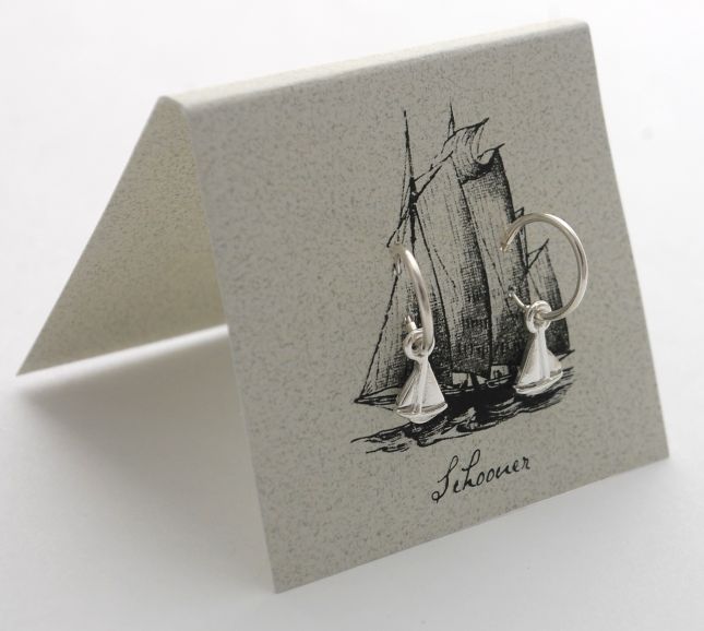 Sailboat Hoop  Earrings - silver Natural History  