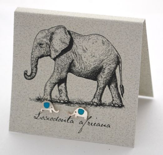 Elephant Earrings -   sterling silver Natural History  
