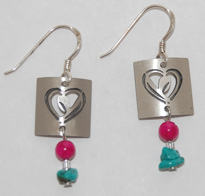 Heart Petroglyph Earrings