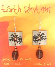 Bat Petroglyph Earrings