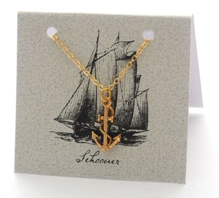 Anchor Necklace - gold Natural History