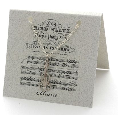 Violin Necklace - silver Natural History