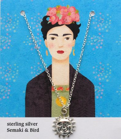 Sun Necklace  - Sterling  "Frida" 