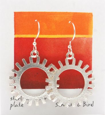 Abstracts - Spoke  dangle  earrings/silver