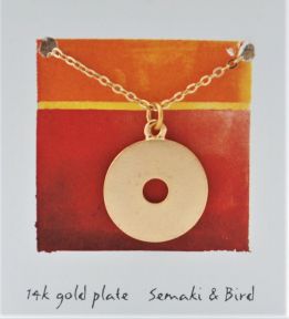 Circle Abstracts  Necklace  - gold