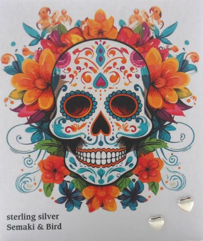 Heart Earrings - "Frida" silver