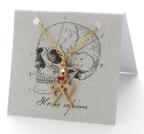 Skull Necklace - gold