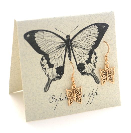 Butterfly Earrings - gold Natural History