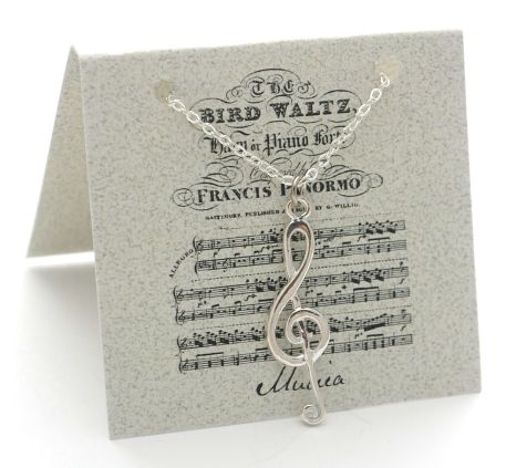 G-Clef Necklace - silver