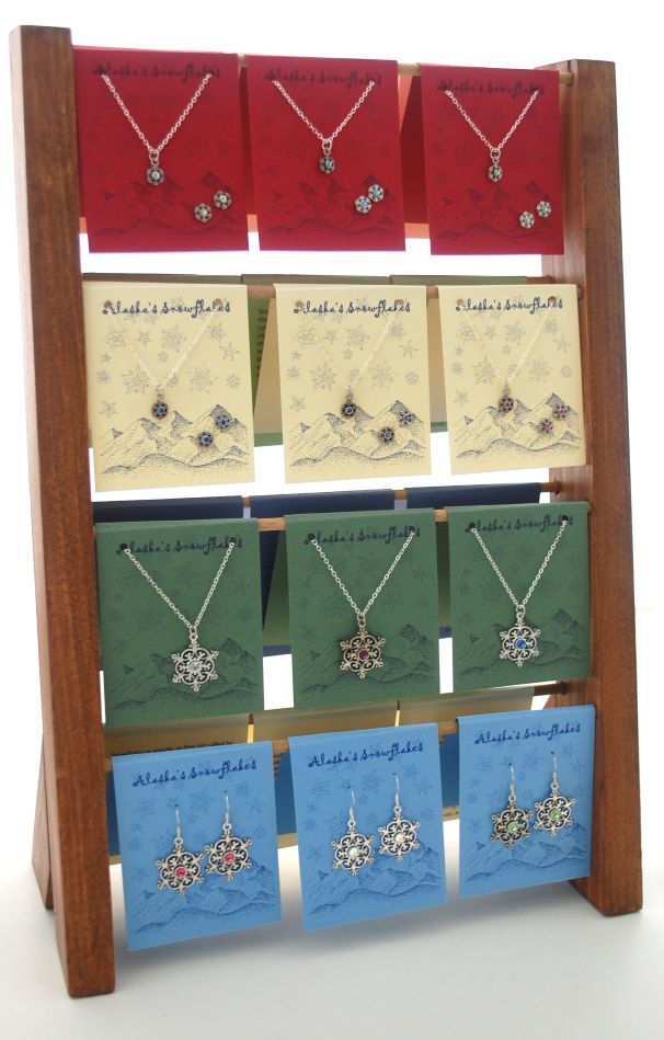Alaska Snowflake Necklace & Earring Rack Display