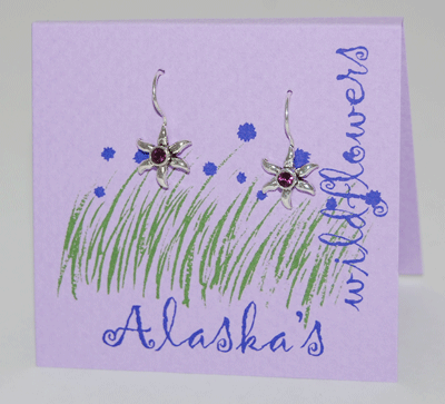 Alaska's Aster Wildflowers Earrings 