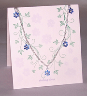 Sapphire Flower Crystal Necklace