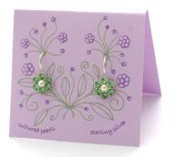 Peridot - Pretty Pearl Earrings
