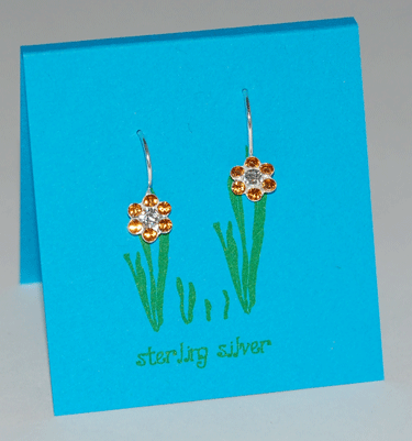 Amber Pretty Petal Earrings