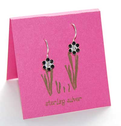 Jet Pretty Petal Earrings