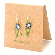 Dark Sapphire Pretty Petal Earrings