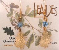 Oak Leaf Earrings - gold