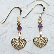 Aspen Leaf Earrings - gold