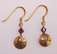 Peace Character Earrings - gold