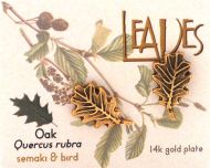 Oak Leaf Earrings - gold