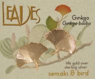 Gingko Leaf Earrings - gold