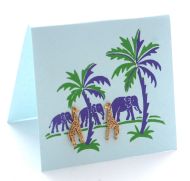 Giraffe Post Earrings - gold