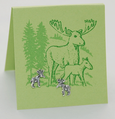Moose Post Earrings