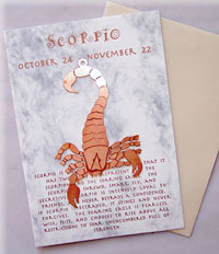 Scorpio Suncatcher Card