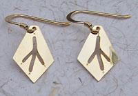 Eagle Track Earrings - gold