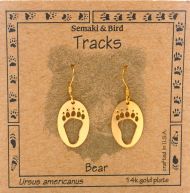 Bear Track Earrings - gold