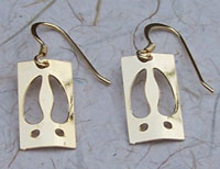 Moose Track Earrings - gold