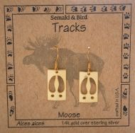 Moose Track Earrings - gold