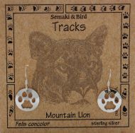 Mountain Lion Track Earrings