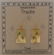 Toad Track Earrings - gold