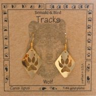 Wolf Track Earrings - gold