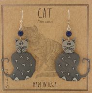 Cat Earrings - silver