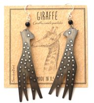 Giraffe Earrings - silver