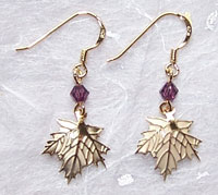 Maple Leaf Earrings - gold