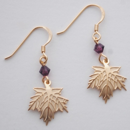 Maple Leaf Earrings - gold