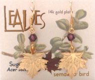 Maple Leaf Earrings - gold