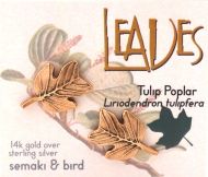Tulip Poplar Leaf Earrings - gold